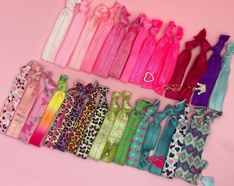 Elastic Hair Tie Bracelet Sets – High-Quality Foldover Elastic (FOE) – Gift for Girls & Women – Handmade Hair Band Set