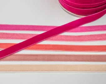Sold by the meter - Elegant velvet ribbon - decorative ribbon for gift wrapping, handicrafts and DIY