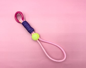 Cord Keychain Paracord Pink Purple Pink