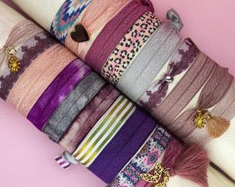Elastic * Bracelet * Hairband * Batik Look customizable with tassel & pendant