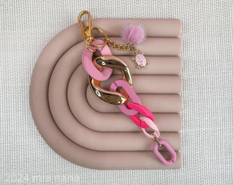 Acrylic chain keychains with fine details