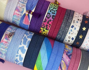 Elastic bracelet | hairband | sister love | just breathe | rainbow | stripes | dots with tassel & pendant