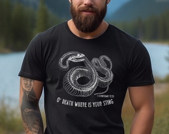 Victory in Christ T-Shirt: Snake Bible Verse Christian Tee