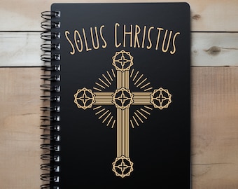 Solus Christus Notebook: Reformation Cross Design, Christian Gift