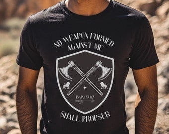 Isaiah 54:17 T-shirt, Armor of God, Christian Apparel