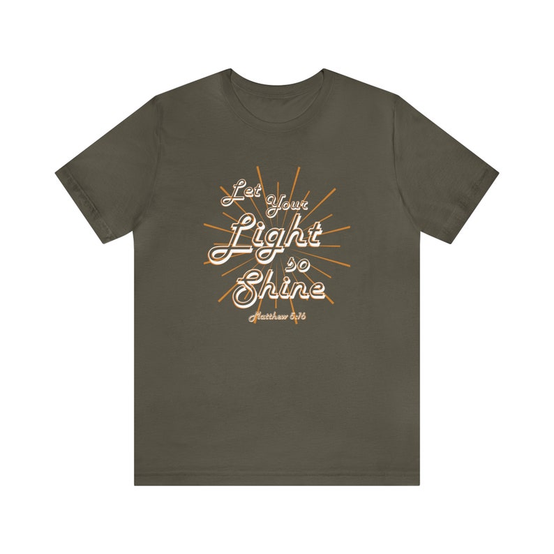 Let Your Light Shine T-shirt, Christian Bible Verse Tee - Etsy