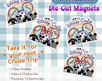 Personalisierte Disney Familien Reise Magnete Urlaub Cruise Tür Dekor für Kinder und Erwachsene Benutzerdefinierte Namen Camping Auto Kühlschrank Enthusiasten Magnet