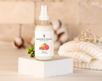 Grapefruit Delight Room & Fabric Spray | Home Fragrance | Essential Oils | Non-Toxic  | Handcrafted | Handmade | 4 oz | 16 oz Refill