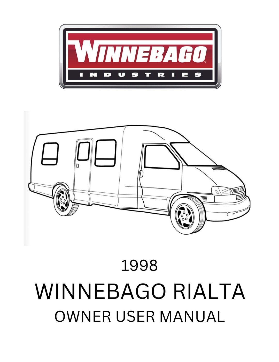 Winnebago Rialta User Owners Manual DIGITAL DOWNLOAD 1998 Etsy
