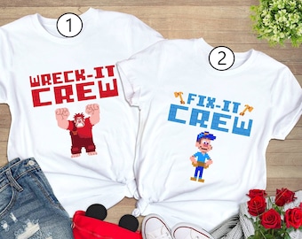 Wreck It Ralph Shirt | Fix It Crew Wreck It Crew Shirt | Fix-It Felix And Ralph Shirt | Couple Shirt | Wifey and Hubby Tee