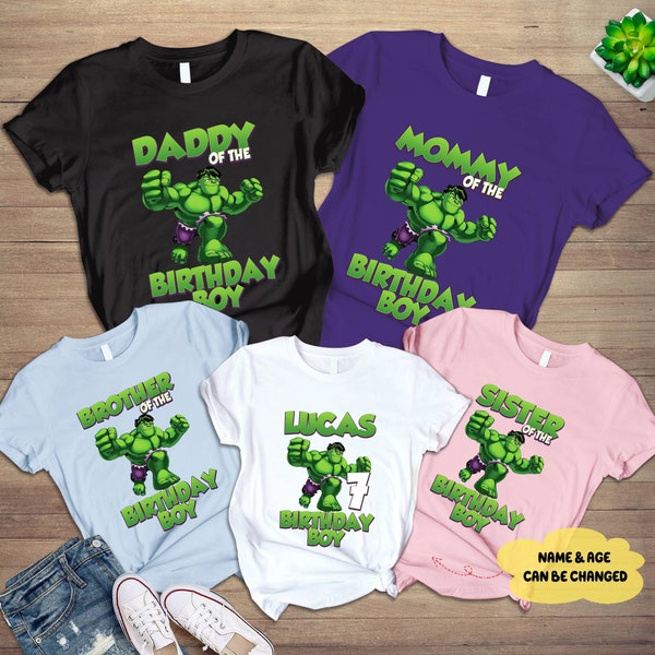 Incredible Hulk Shirt | Hulk Birthday Shirt | Hulk Family Shirt | Superhero Birthday Shirt | Matching Family Birthday Shirt