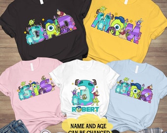 Monster Inc Family Shirt | Monster University Birthday Shirt | Mike And Sulley Shirt | Monster Family Birthday Party Shirt