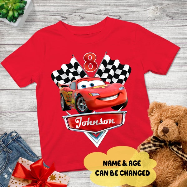 Cars Birthday Shirt | Lightning McQueen Shirt | McQueen Birthday Shirt | Cars Land Family Shirt | Birthday Boy Shirt | Family Matching Shirt