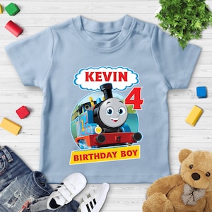 Thomas and Friends Birthday Shirt, Thomas and Friends Birthday T-shirt, Thomas and Friends, Personalized Shirt, Custom Shirt, Birthday image 4