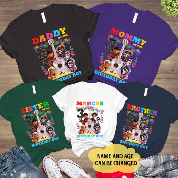 Coco Birthday Shirt | Coco Family Birthday Shirt | Personalized Miguel Rivera Birthday | Coco Matching Birthday Family Shirt