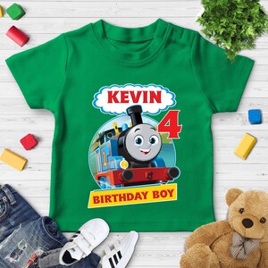 Thomas and Friends Birthday Shirt, Thomas and Friends Birthday T-shirt, Thomas and Friends, Personalized Shirt, Custom Shirt, Birthday image 3