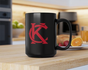 Keys Cougars KC Coffee Mug - Gift - Teacher - Holiday - Birthday - Football - Coach - Fundraiser - Black Mug, 15oz