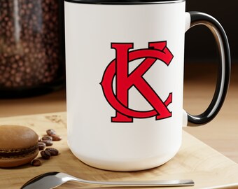 Keys Cougars KC Coffee Mug - Gift - Teacher - Holiday - Birthday - Football - Coach - Fundraiser - Two-Tone Coffee Mugs, 15oz