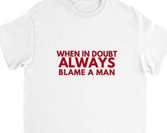 EN CAS DE DOUTE chemise | T-shirt meme, chemise drôle, chemises gag