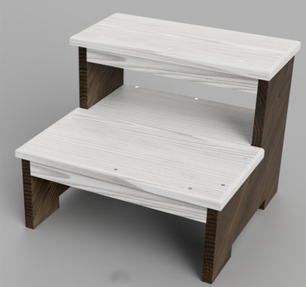 DIY Wooden Step Stool Plan, Child Step Stool, Kitchen Step Stool