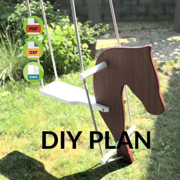 Wooden Swing Plan, DIY Swing Plan, Horse Swing Plan, Basic Wooden Swing DIY Plan, Swing Plan