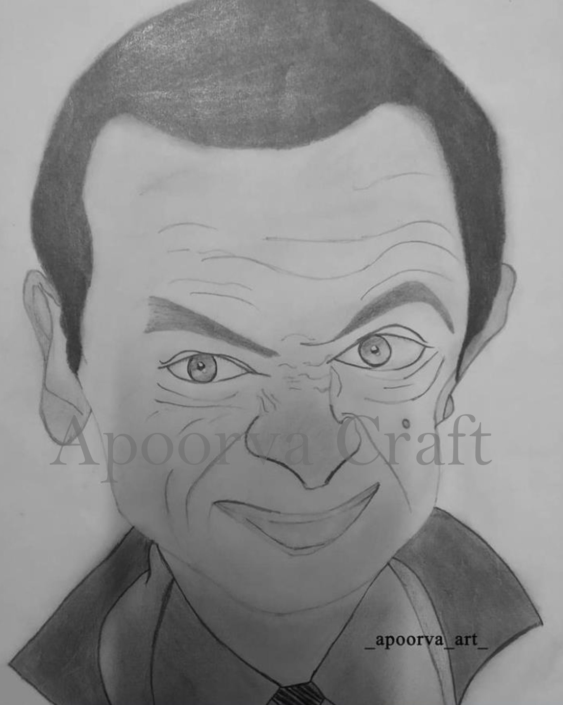 Mr. Bean a.k.a Rowan Atkinson Drawing by JikeArts.deviantart.com on  @DeviantArt | Celebrity drawings, Pencil sketch portrait, Drawings