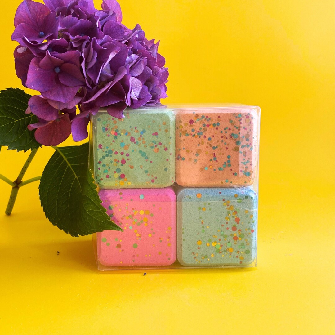 Glitter Bath Bombs Pack of 4 Etsy