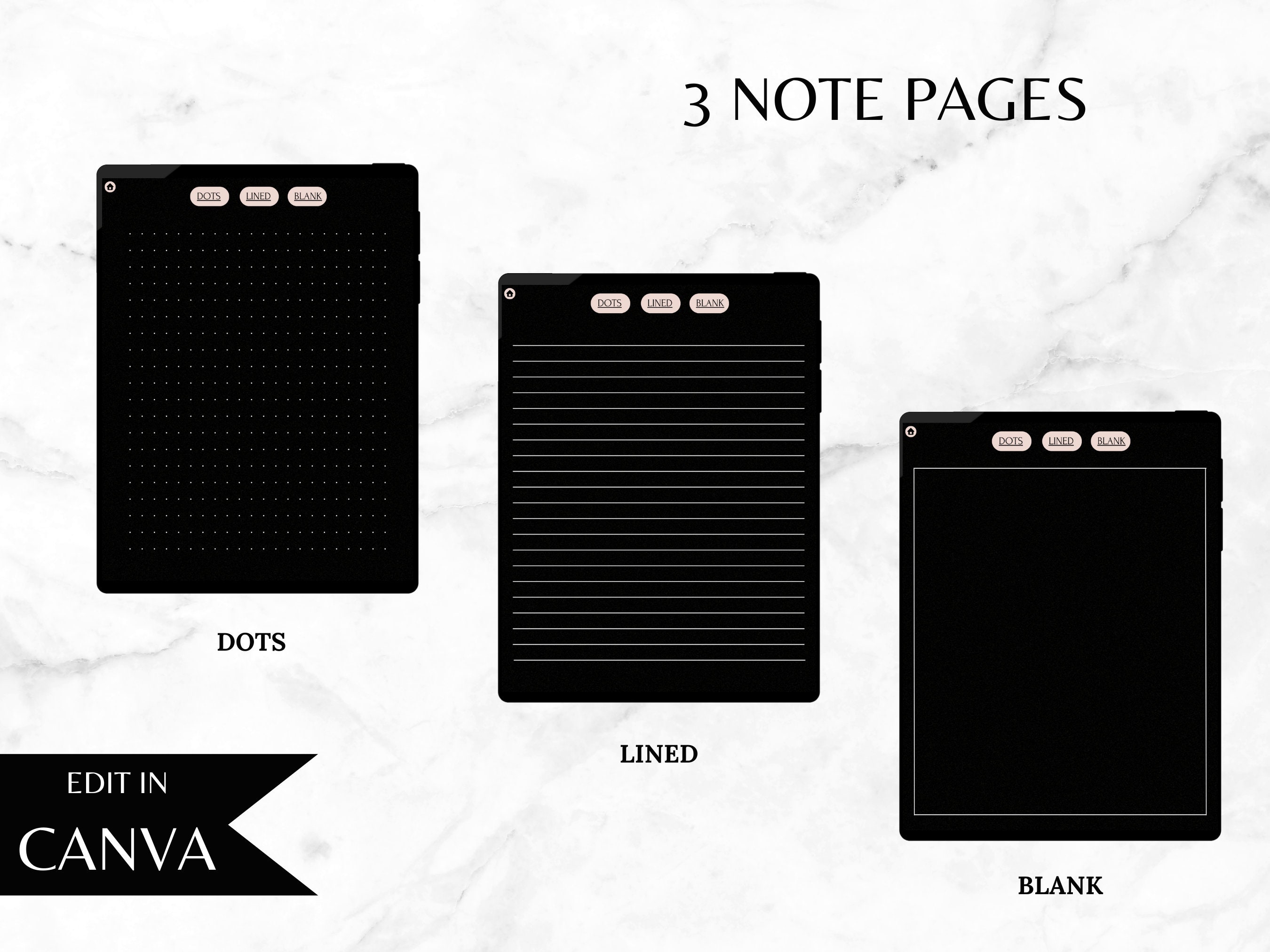 2024 Digital Planner Template Canva Monthly & Weekly Planner Online