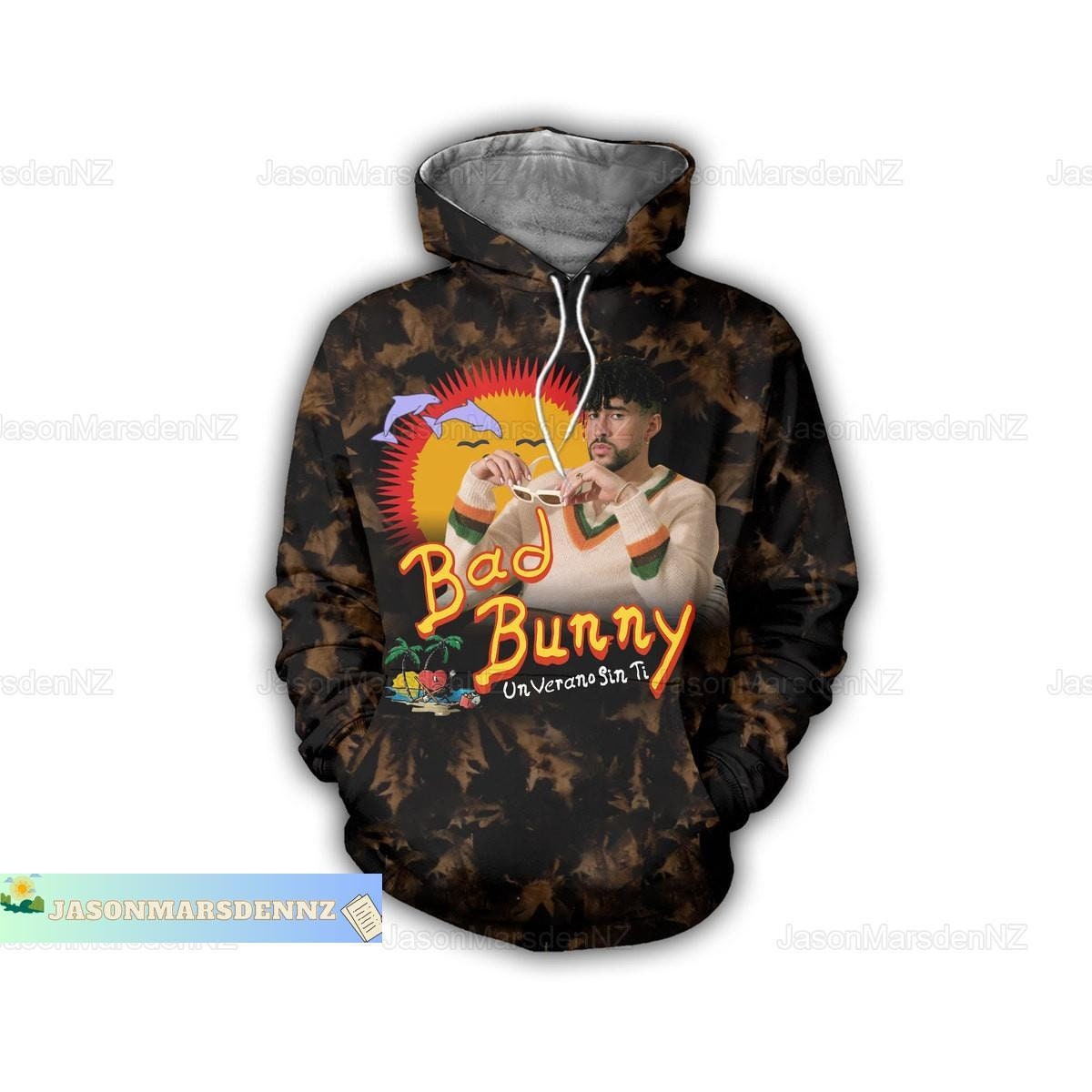 Discover Christmas Bad Bunny Hoodie, Un Verano Sin Ti Hoodie, Bad Bunny 3D Hoodie