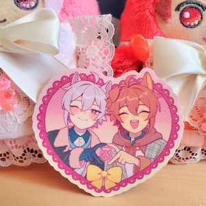 Pegatinas IDOLiSH7 Tenn y Riku de 2,75 pulgadas