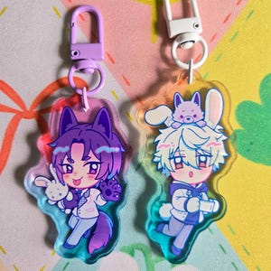 Blauw slot - Nagi & Reo acrylbedels