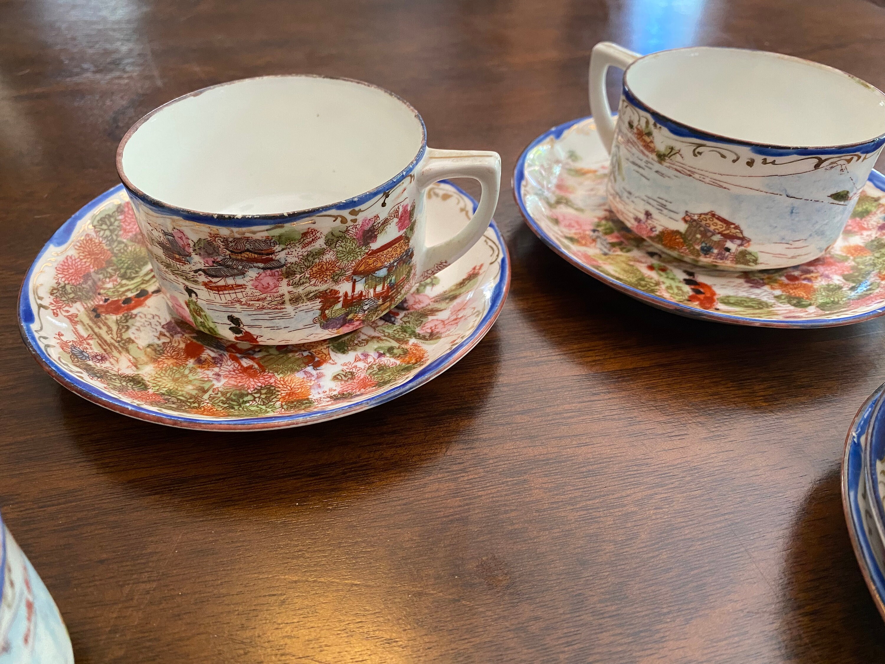 Antique Japanese Geisha Bone China Tea Set 1930s Etsy