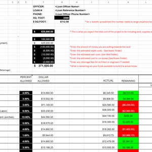 Barndo Build Spreadsheet