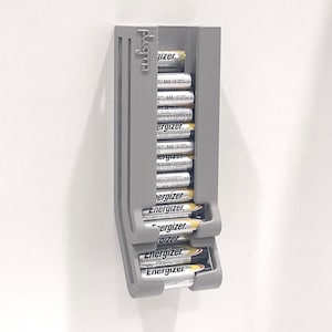 Gravity-Flow AA/AAA Battery Dispenser: Wall Mountable Organizer