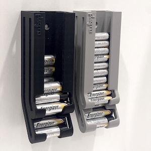Plegma AA/AAA Battery Dispenser: Wall Mount Organizer