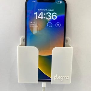 Universal Mobile Phone Wall Storage and Charging Mount - Android storage and charging base - iPhone storage and charging base