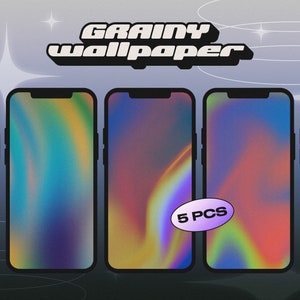 5 PCS Gradient iPhone Wallpapers, Aesthetic Wallpaper, iPhone 14 Pro, iOS 16, Lockscreen, Abstract, Textured, Rainbow, DIGITAL DOWNLOAD