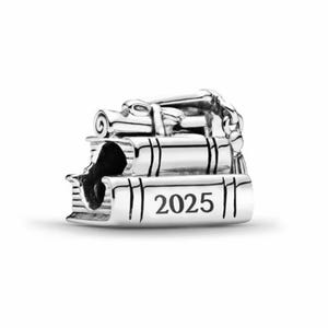 Abschluss Charm 2025 passend für Pandora Armband 925 Sterling Silber