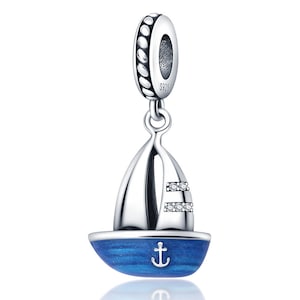 Sterling Silver Sailboat Charm fit for Pandora Bracelet