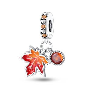 Ahornblatt Charm 925 Sterling Silber passend für Pandora Armband