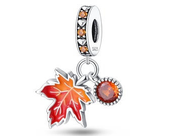 maple leaf charm 925 sterling silver fit for Pandora bracelet