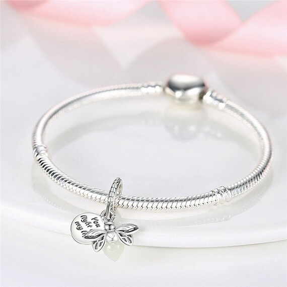 firefly charm 925 sterling silver fit for bracelet Pandora lady bug charm