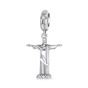 Christus der Erlöser Charm aus 925 Sterling Silber für Armband und Kette