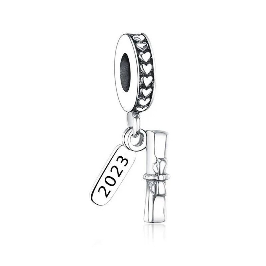 Graduation 2023 Charm 925 Sterling Silver Fit for Pandora Bracelet