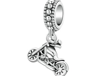 Big motorbike charm 925 sterling silver fit for Pandora bracelet