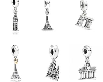iconic building charm fit for pandora bracelet 925 sterling silver