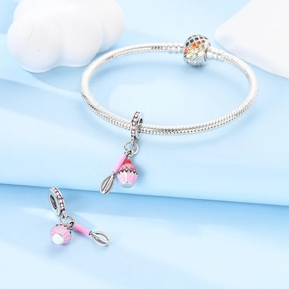 Cup Cake Charm for Bracelet Pandora 925 Sterling Silver