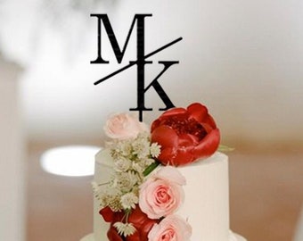 Monogram Wedding Cake Topper,Initials Wedding Cake Topper,Rustic Wedding Cake Topper,Boho Wedding Cake Topper,Personalized Cake topper