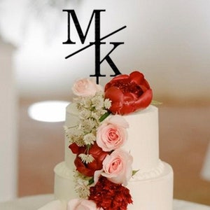 Monogram Wedding Cake Topper,Initials Wedding Cake Topper,Rustic Wedding Cake Topper,Boho Wedding Cake Topper,Personalized Cake topper