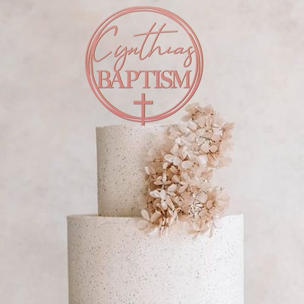 First Communion Cake Topper/Baptism Cake Topper Personalized/Boho God Bless Cake Topper/Baptism Cake Topper/Boho  Christening Cake Topper